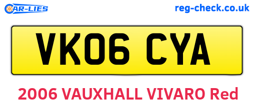 VK06CYA are the vehicle registration plates.