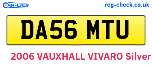 DA56MTU are the vehicle registration plates.