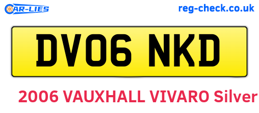 DV06NKD are the vehicle registration plates.