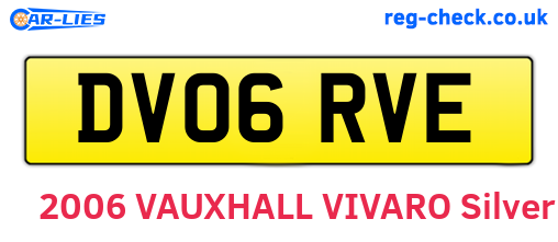 DV06RVE are the vehicle registration plates.