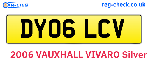 DY06LCV are the vehicle registration plates.