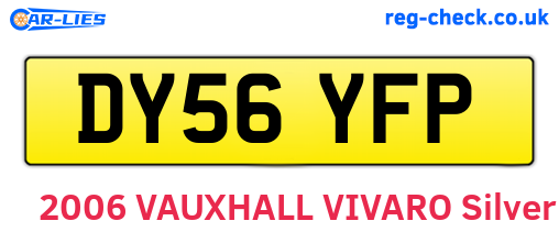 DY56YFP are the vehicle registration plates.