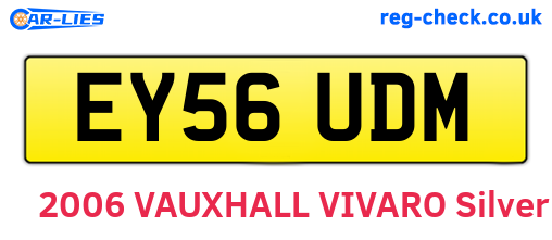 EY56UDM are the vehicle registration plates.