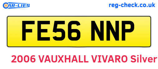 FE56NNP are the vehicle registration plates.
