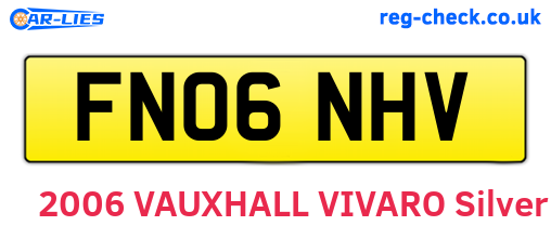 FN06NHV are the vehicle registration plates.
