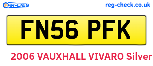 FN56PFK are the vehicle registration plates.