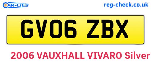 GV06ZBX are the vehicle registration plates.