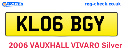 KL06BGY are the vehicle registration plates.