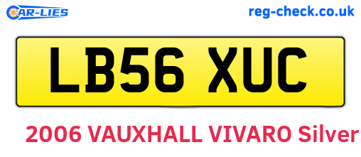 LB56XUC are the vehicle registration plates.