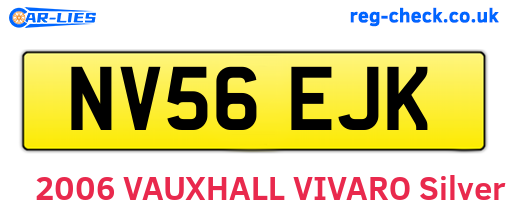 NV56EJK are the vehicle registration plates.