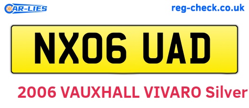NX06UAD are the vehicle registration plates.