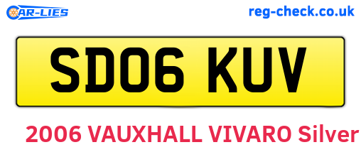 SD06KUV are the vehicle registration plates.