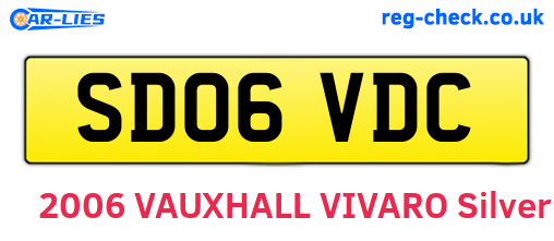 SD06VDC are the vehicle registration plates.