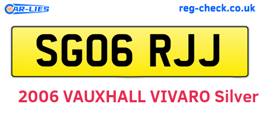 SG06RJJ are the vehicle registration plates.