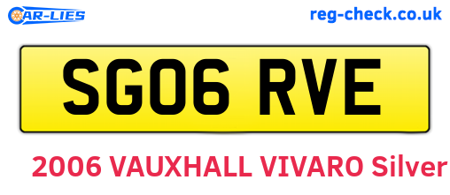 SG06RVE are the vehicle registration plates.