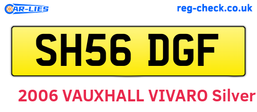 SH56DGF are the vehicle registration plates.