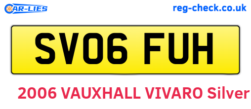 SV06FUH are the vehicle registration plates.