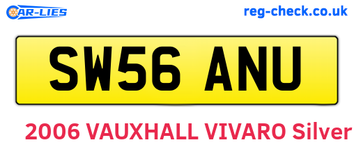SW56ANU are the vehicle registration plates.