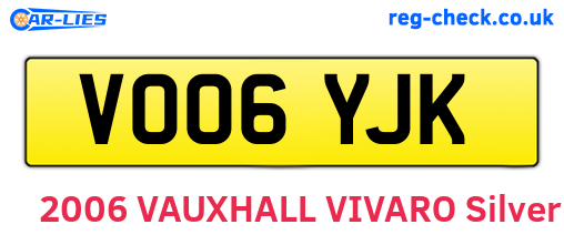 VO06YJK are the vehicle registration plates.