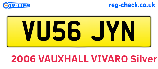 VU56JYN are the vehicle registration plates.