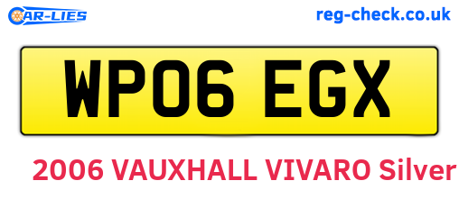 WP06EGX are the vehicle registration plates.