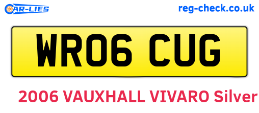WR06CUG are the vehicle registration plates.
