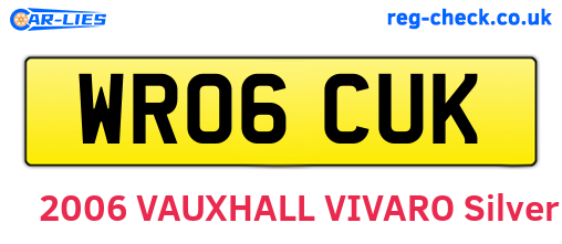 WR06CUK are the vehicle registration plates.
