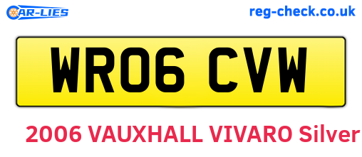 WR06CVW are the vehicle registration plates.