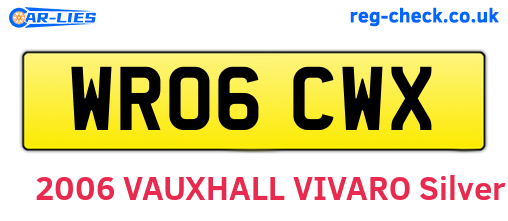 WR06CWX are the vehicle registration plates.