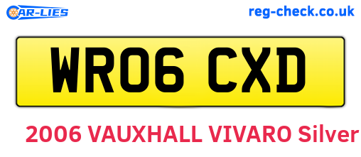 WR06CXD are the vehicle registration plates.