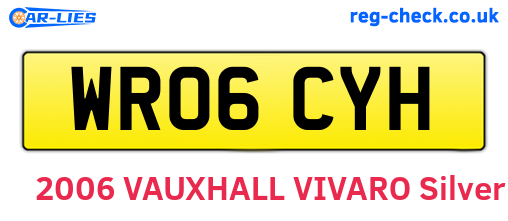 WR06CYH are the vehicle registration plates.