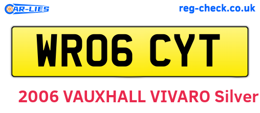 WR06CYT are the vehicle registration plates.
