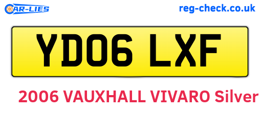 YD06LXF are the vehicle registration plates.