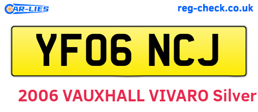 YF06NCJ are the vehicle registration plates.