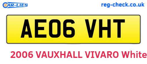 AE06VHT are the vehicle registration plates.