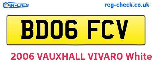 BD06FCV are the vehicle registration plates.