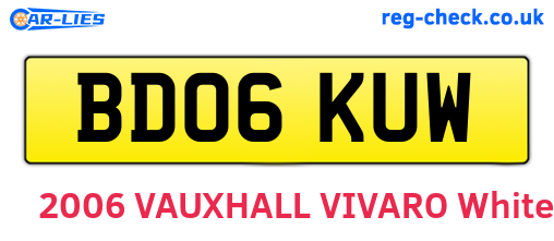BD06KUW are the vehicle registration plates.