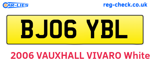BJ06YBL are the vehicle registration plates.