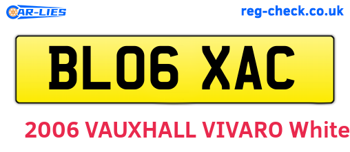 BL06XAC are the vehicle registration plates.