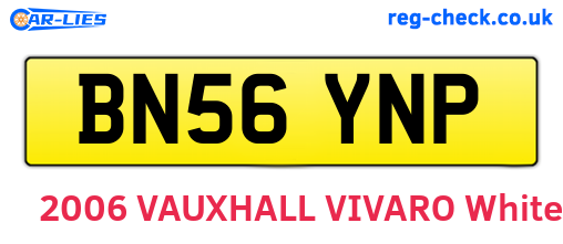 BN56YNP are the vehicle registration plates.