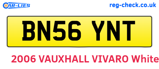 BN56YNT are the vehicle registration plates.