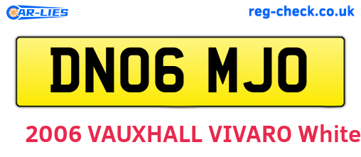 DN06MJO are the vehicle registration plates.
