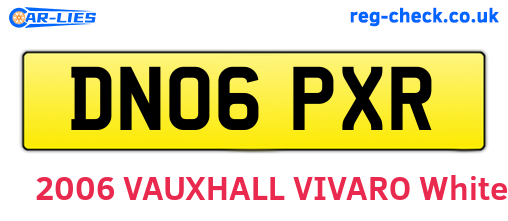 DN06PXR are the vehicle registration plates.