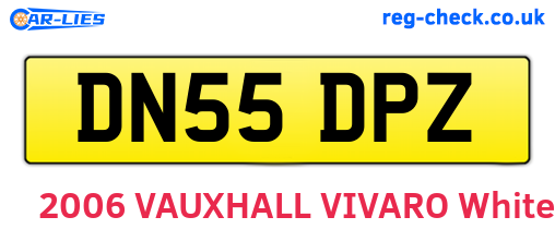 DN55DPZ are the vehicle registration plates.