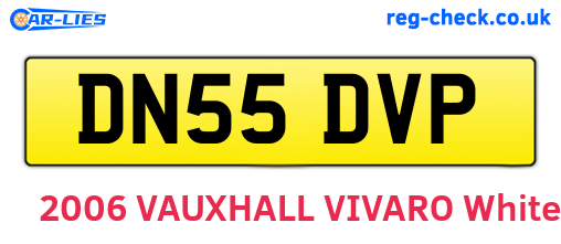 DN55DVP are the vehicle registration plates.