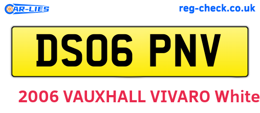 DS06PNV are the vehicle registration plates.