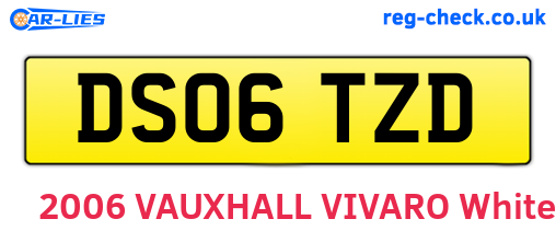 DS06TZD are the vehicle registration plates.