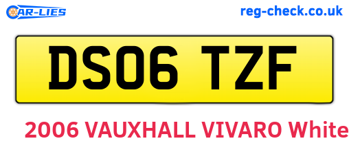 DS06TZF are the vehicle registration plates.