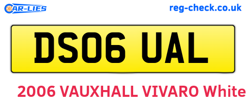 DS06UAL are the vehicle registration plates.