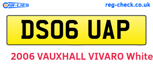 DS06UAP are the vehicle registration plates.